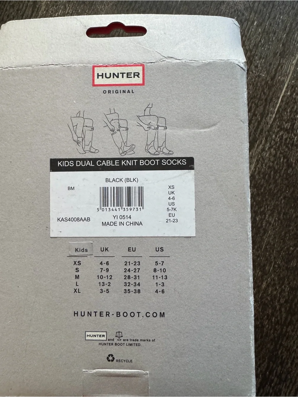 Hunter Black Boot Socks with Branded Cuff